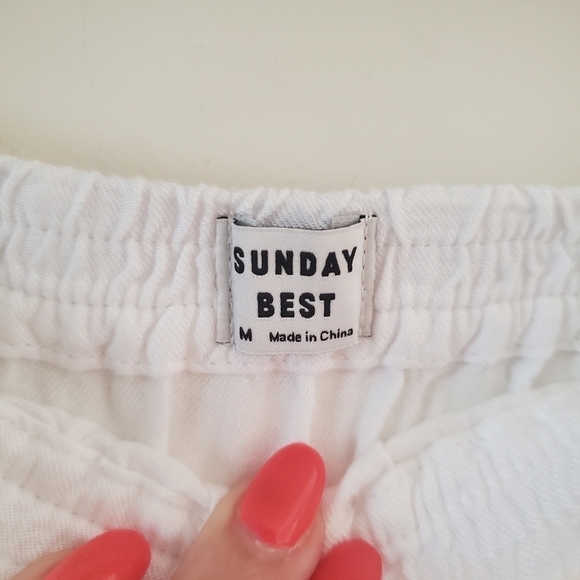 Aritzia Talula Sunday Best Cropsey White Blanc Romper NWT - Picture 10 of 11